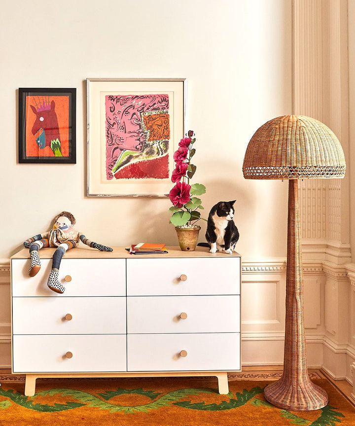 6 Drawer Dresser - Sparrow - Oeuf - Kids + Baby - White - HORNE