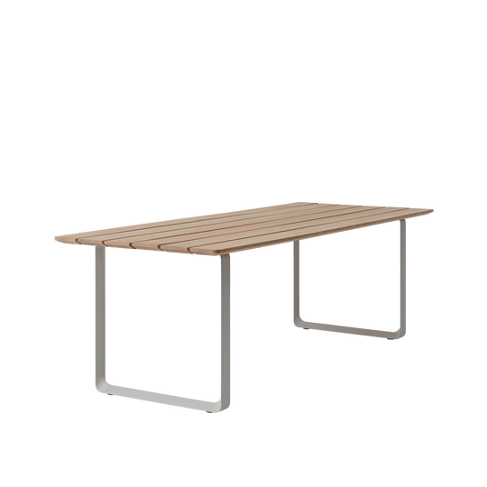 70/70 Outdoor Table - Muuto Tables - Sapele Mahogany/Grey - HORNE