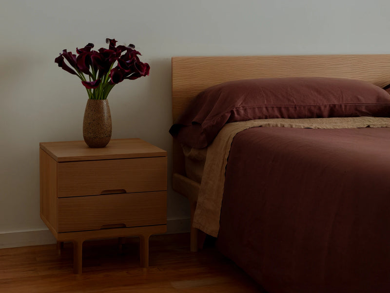 Simple Side Table - White Oak - Kalon Studios Bedside Tables - HORNE
