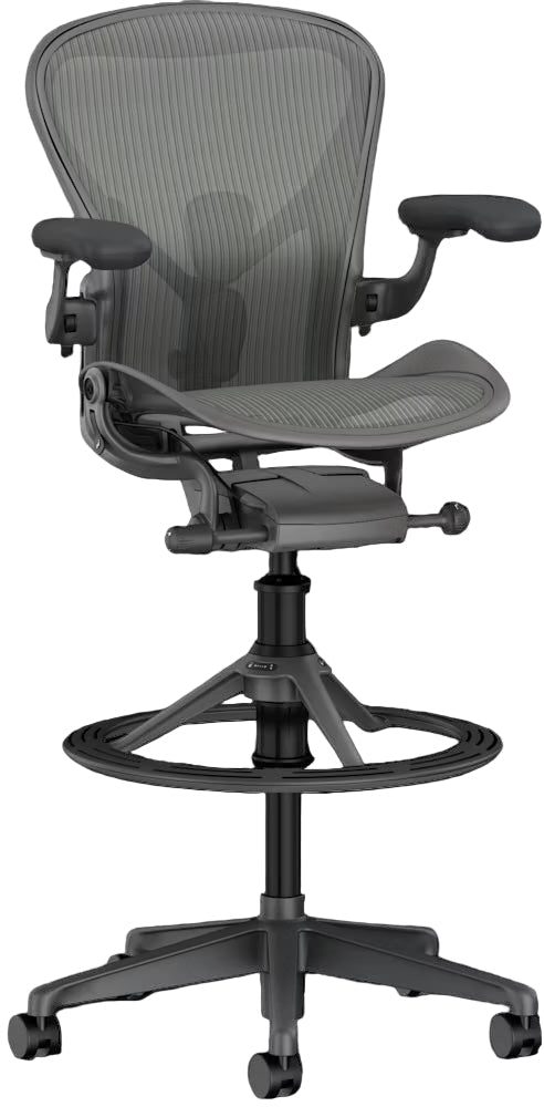 Aeron™ Stool - Bar Height - Herman Miller® Chairs - Model A - Mineral Frame - HORNE