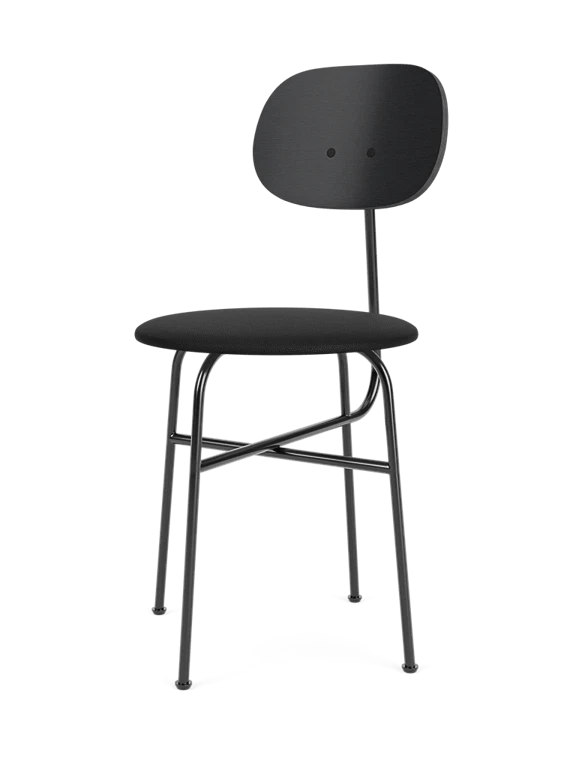 Afteroom Plus Dining Chair - Upholstered Seat - Audo Copenhagen Chairs - Black Painted Ash | Sierra 1001 - HORNE