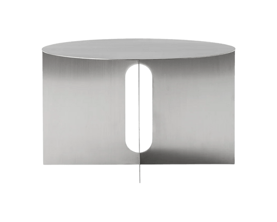 Androgyne Side Table Ø63 - Audo Copenhagen Tables + Desks - Brushed Steel - HORNE