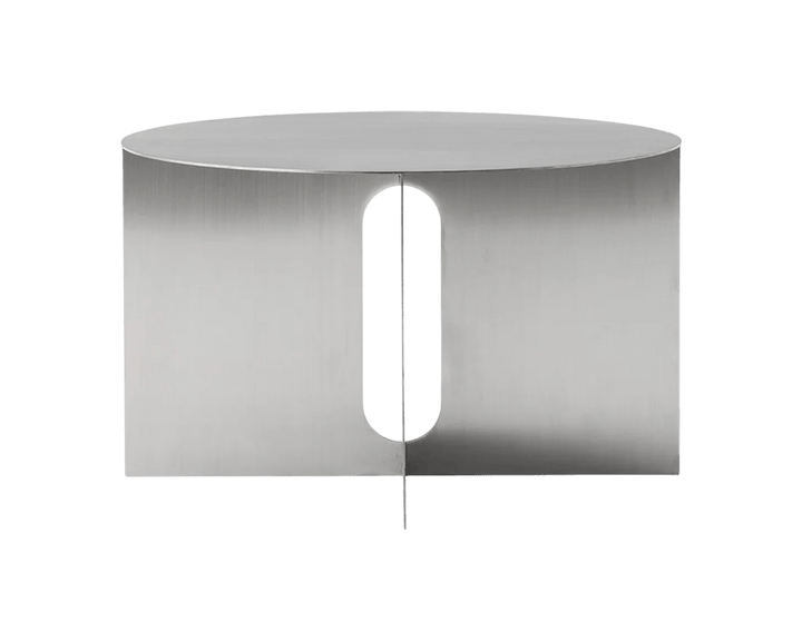 Androgyne Side Table Ø63 - Audo Copenhagen Tables + Desks - Brushed Steel - HORNE