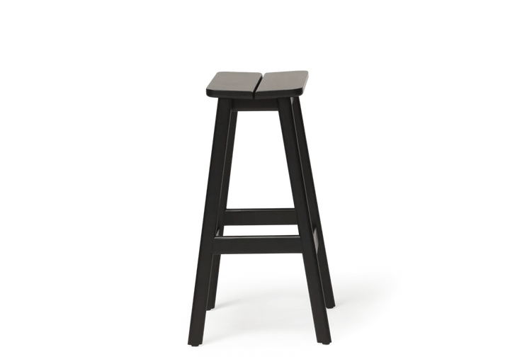 Angle Bar Stool - Form & Refine Stools + Benches + Ottomans - 45 - Black - stained Beech - HORNE
