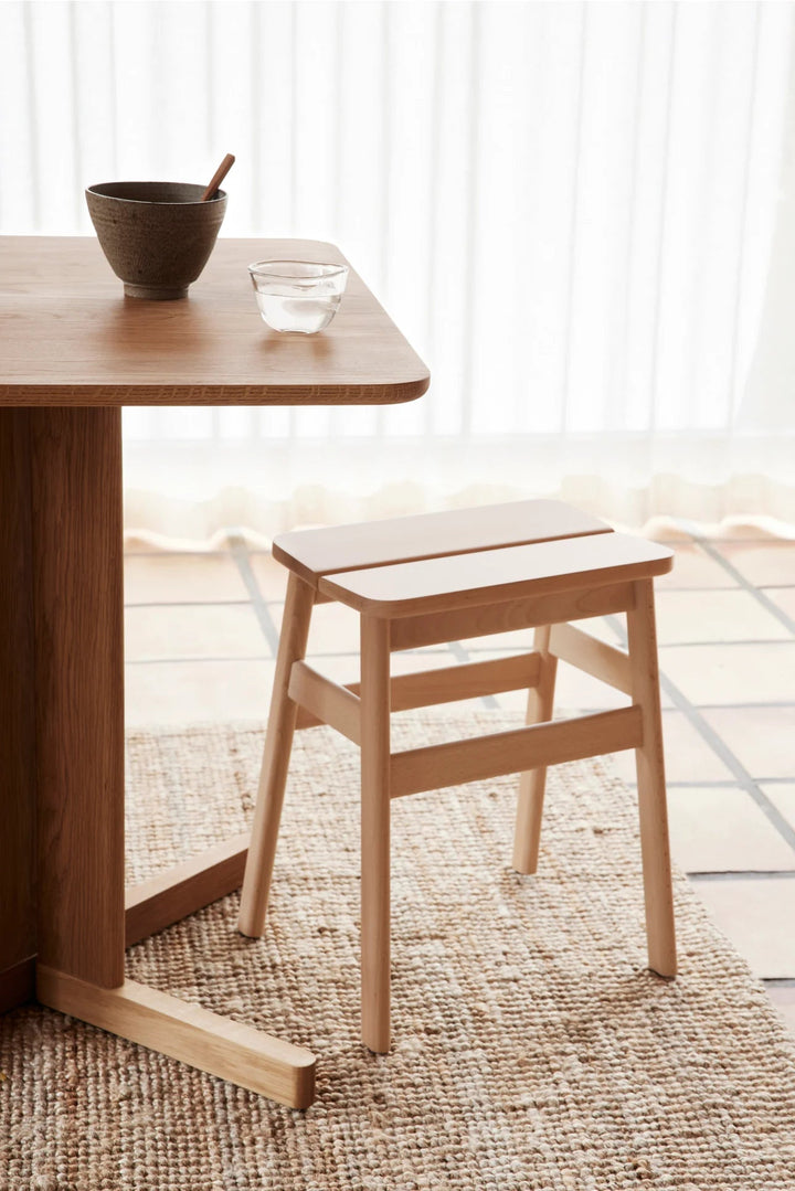 Angle Bar Stool - Form & Refine Stools + Benches + Ottomans - 45 - Black - stained Beech - HORNE