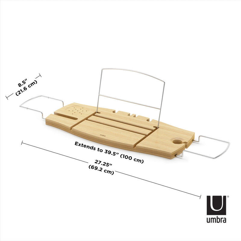 Aquala Bathtub Caddy & Tray - Umbra Storage + Organization - HORNE