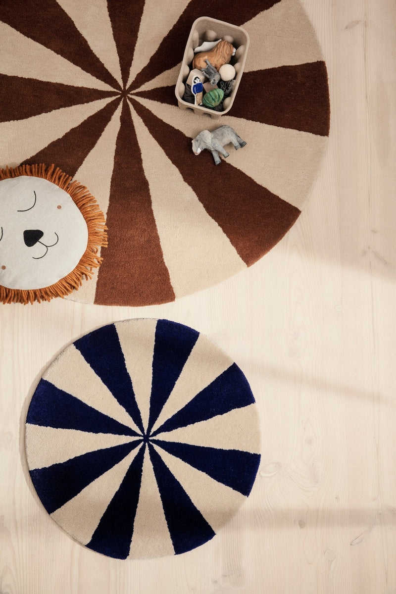 Arch Tufted Rug - Ferm Living - Rugs - Small - Bright Blue/ Off - White - HORNE