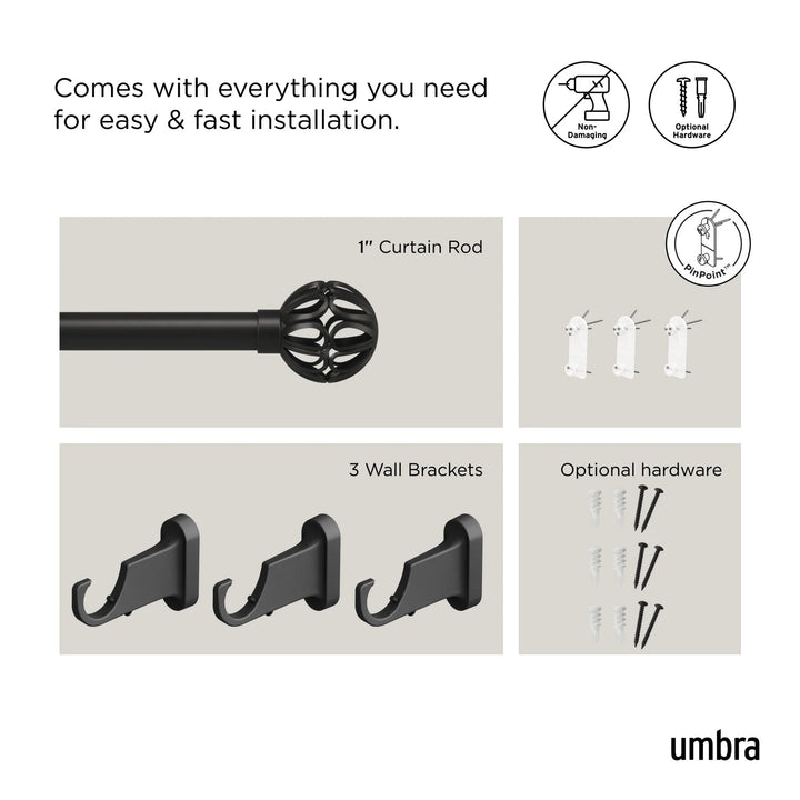 Aria Cage Pinpoint Rod - Umbra Bath - HORNE
