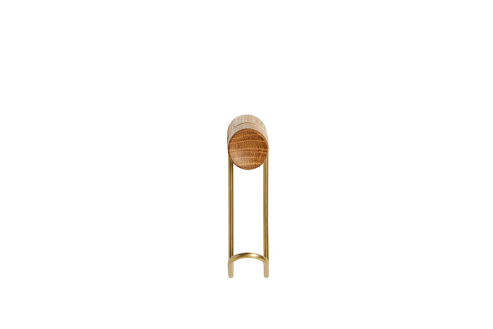 Around Wall Hanger - Small - Woud Hangers & Hooks - Oak/satin brass - HORNE