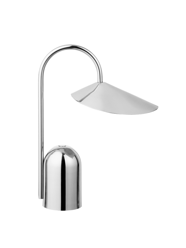 Arum Portable Lamp - Stainless Steel - Ferm Living Table + Task - HORNE