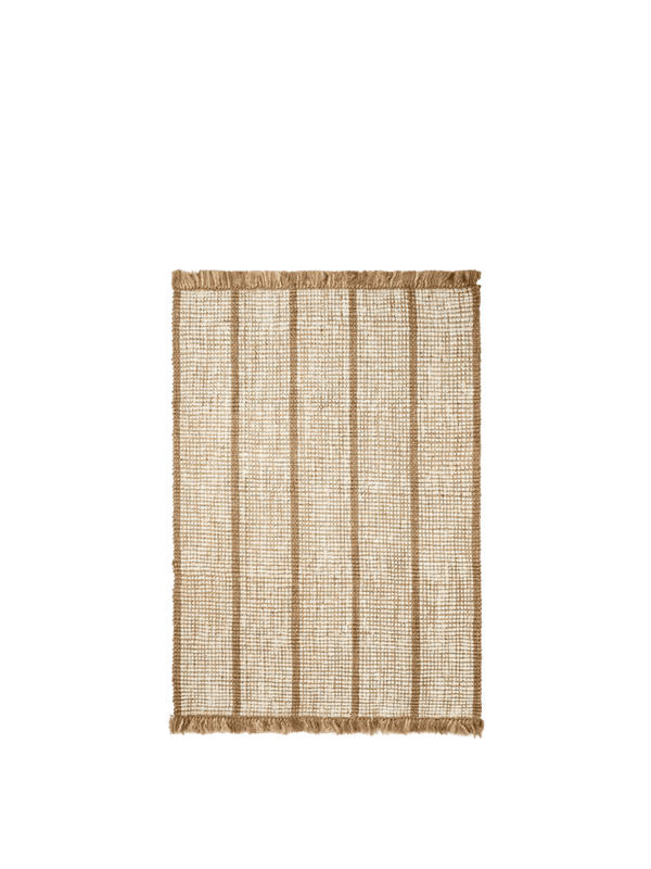 Athens Stripes Rug - Ferm Living Rugs - 78" x 55" - Natural/Off - White - HORNE