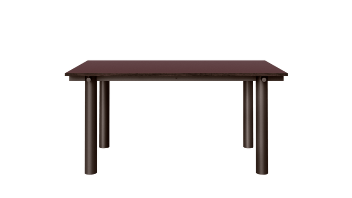 Atura Dining Table - 160 x 90 - Dark Chocolate/Burgundy Linoleum - Ferm Living Tables - HORNE