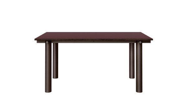 Atura Dining Table - 160 x 90 - Dark Chocolate/Burgundy Linoleum - Ferm Living Tables - HORNE