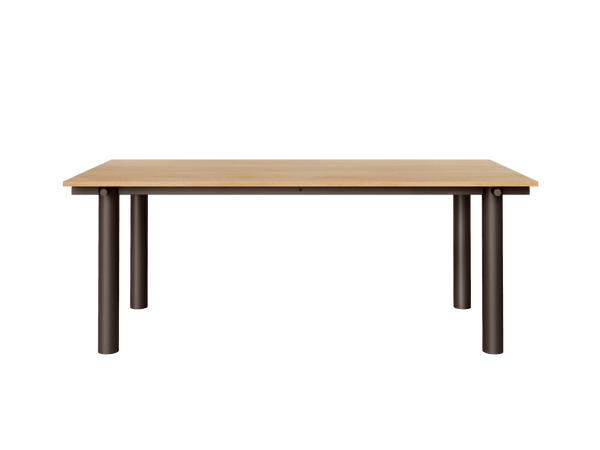 Atura Dining Table - 200 x 90 - Ferm Living Tables - Dark Chocolate/Natural Oak Veneer - HORNE