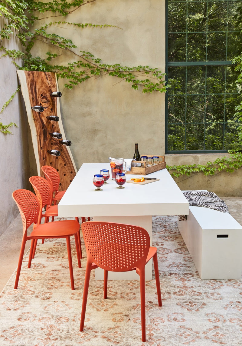 Bailey Outdoor Stacking Chair - Set of 4 - Urbia Chairs - Black Grey - HORNE