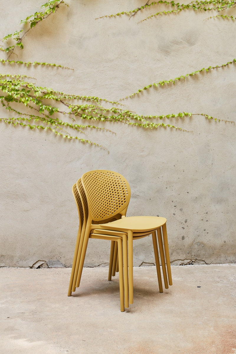 Bailey Outdoor Stacking Chair - Set of 4 - Urbia Chairs - Black Grey - HORNE