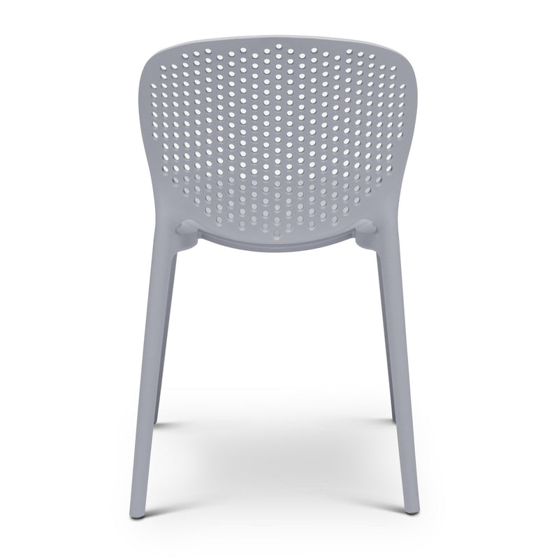 Bailey Outdoor Stacking Chair - Set of 4 - Urbia Chairs - Black Grey - HORNE