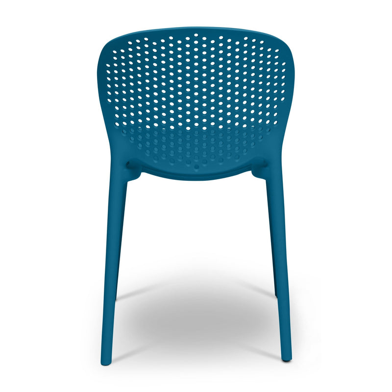 Bailey Outdoor Stacking Chair - Set of 4 - Urbia Chairs - Black Grey - HORNE