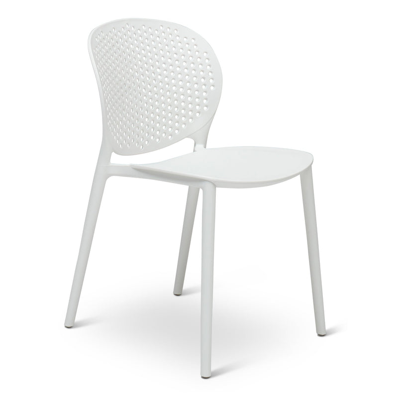 Bailey Outdoor Stacking Chair - Set of 4 - Urbia Chairs - Black Grey - HORNE