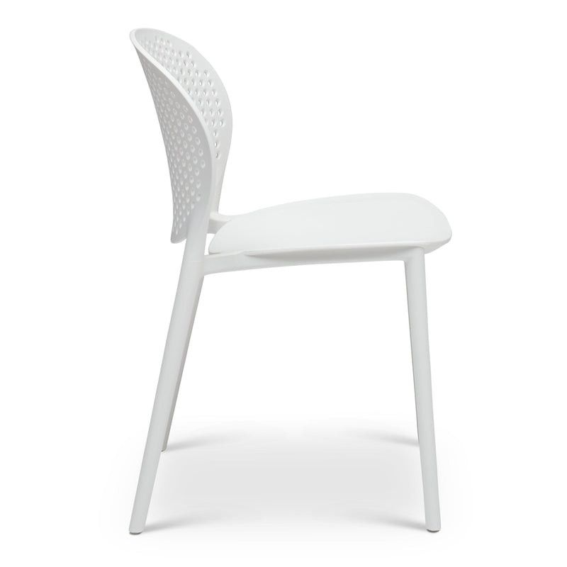 Bailey Outdoor Stacking Chair - Set of 4 - Urbia Chairs - Black Grey - HORNE