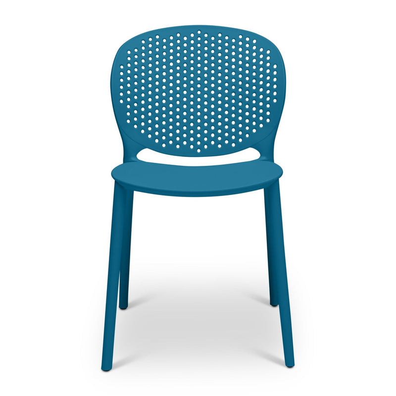 Bailey Outdoor Stacking Chair - Set of 4 - Urbia Chairs - Black Grey - HORNE