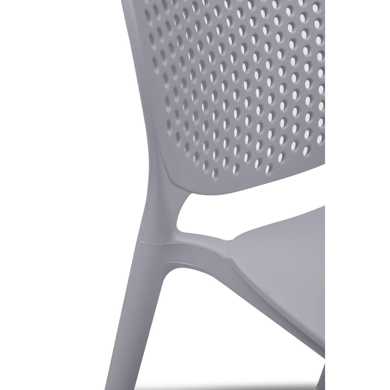 Bailey Outdoor Stacking Chair - Set of 4 - Urbia Chairs - Black Grey - HORNE