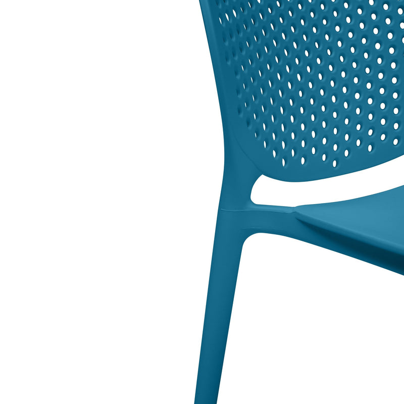 Bailey Outdoor Stacking Chair - Set of 4 - Urbia Chairs - Black Grey - HORNE