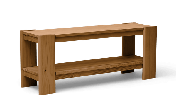 Beam Bench - Deep Brown Pine - Form + Refine Stools + Benches + Ottomans - Deep Brown Matt Lacquer - HORNE