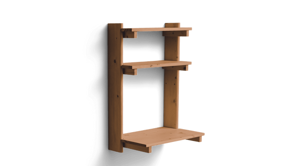 Beam Shelf 3 - Deep Brown Pine - Form + Refine Shelving - Deep Brown Matt Lacquer - HORNE
