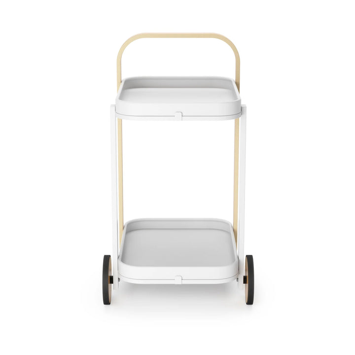 Bellwood Bar & Storage Cart - Umbra Trolleys + Carts - Black-Walnut - HORNE