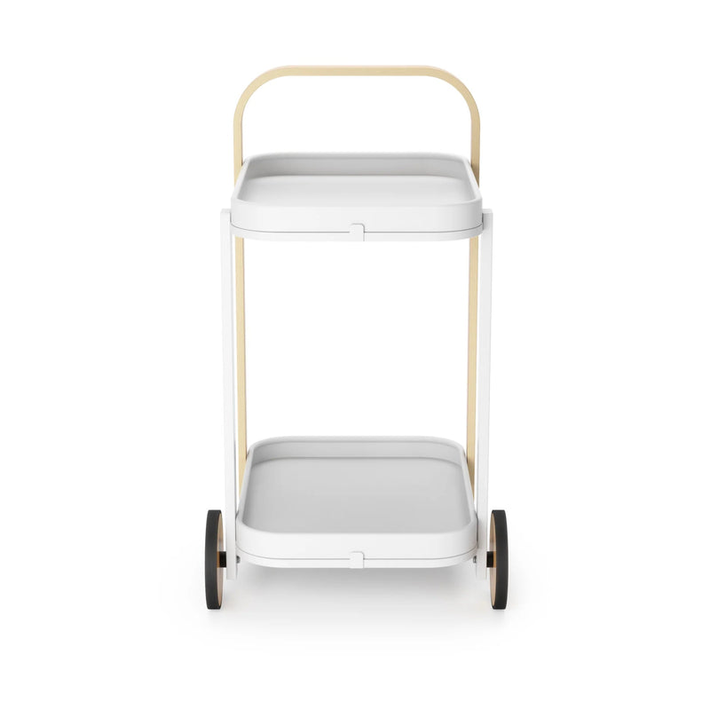 Bellwood Bar & Storage Cart - Umbra Trolleys + Carts - Black-Walnut - HORNE