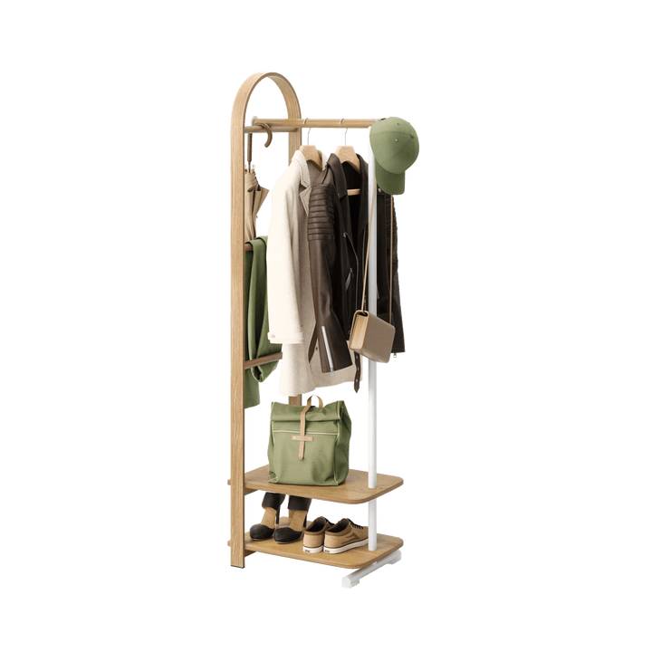 Bellwood Coat Rack - Form & Refine Coat + Key Racks - White-Natural - HORNE