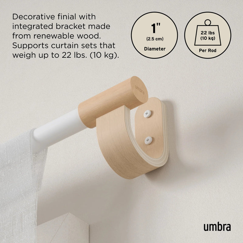 Bellwood Curtain Rod - Umbra Bath - Matte-Black - HORNE