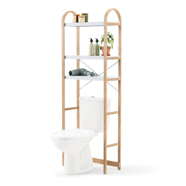 Bellwood Over the Toilet Shelf - Form & Refine Coat + Key Racks - White-Natural - HORNE