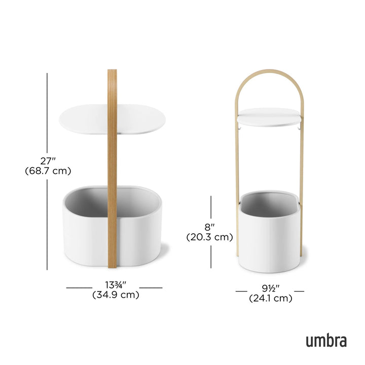 Bellwood Storage Table - Umbra Tables + Desks - White-Natural - HORNE