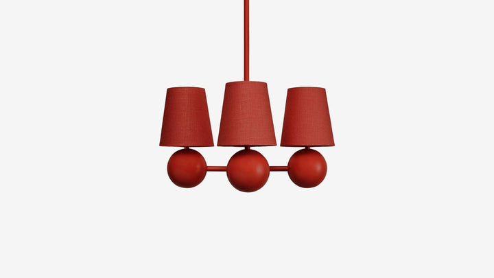 Bole Pendant IV in Color - Workstead - Pendants - Tomato - 24" OAH - HORNE