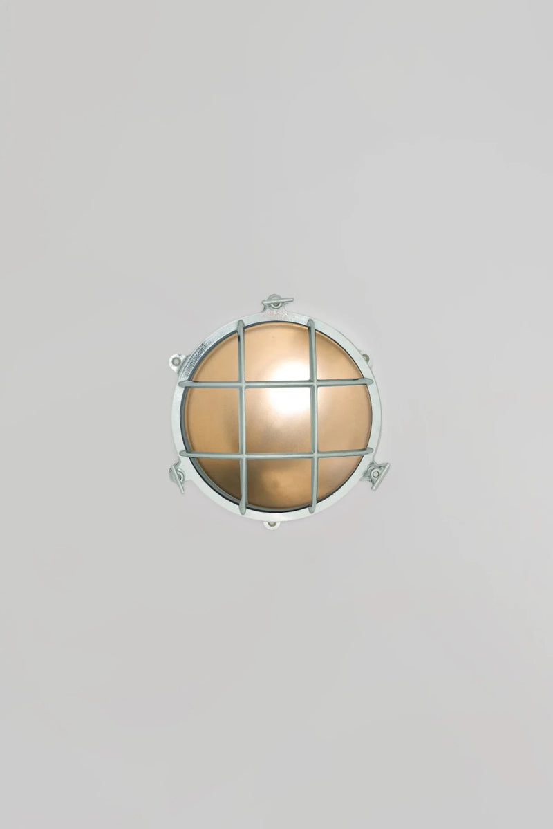 Brass Bulkhead 7029 - Davey Lighting Outdoor Lights - Polished Brass - Frosted - HORNE