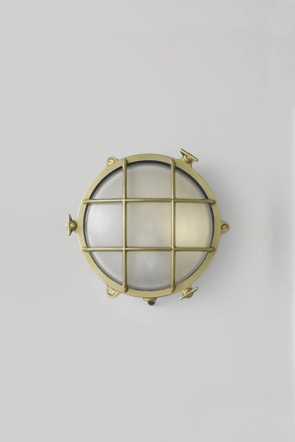Brass Bulkhead 7029 - Davey Lighting Outdoor Lights - Polished Brass - Frosted - HORNE