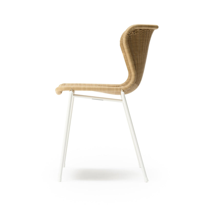 C603 Outdoor Dining Chair - Feelgood Designs - Outdoor Furniture - Wheat Seat/ Black Frame - HORNE
