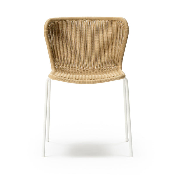 C603 Outdoor Dining Chair - Feelgood Designs - Outdoor Furniture - Wheat Seat/ White Frame - HORNE