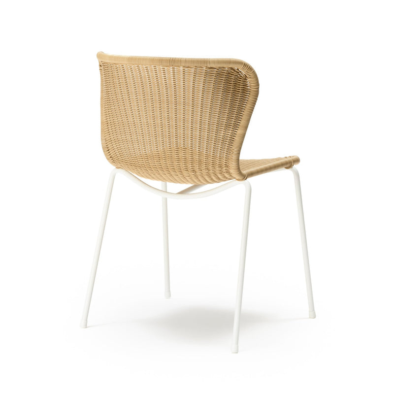 C603 Outdoor Dining Chair - Feelgood Designs - Outdoor Furniture - Wheat Seat/ Black Frame - HORNE