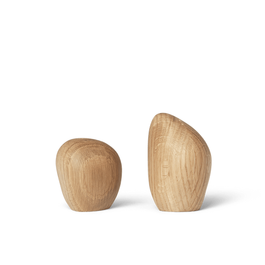 Cairn Salt and Pepper Shakers - Set of 2 - Ferm Living - Kitchen Tools - Oak - HORNE