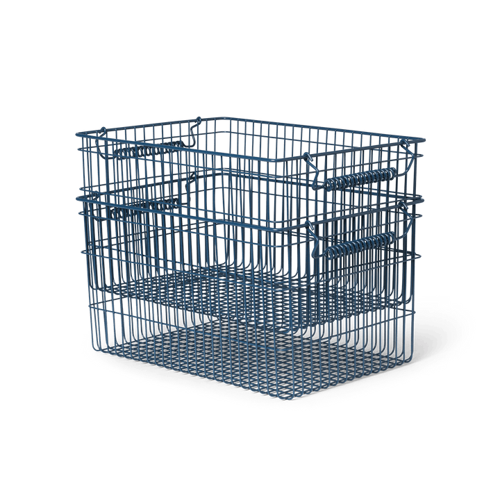Cala Stackable Baskets - Set of 2 - Ferm Living - Bath - Verdant Green - HORNE