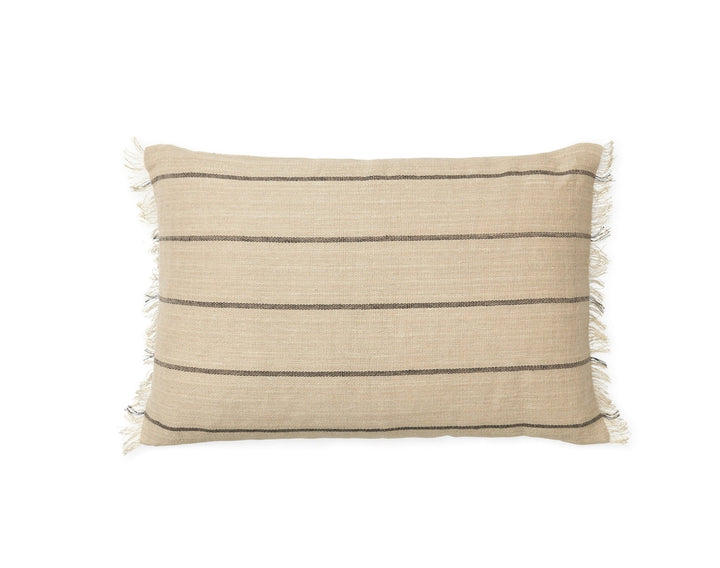 Calm Cushion - Ferm Living - Bedding + Pillows - Camel/ Black - 15.7" x 23.6" - HORNE
