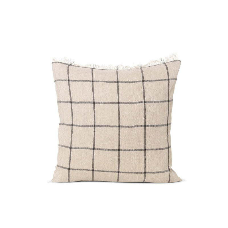 Calm Cushion - Ferm Living - Bedding + Pillows - Camel/ Black - 19.7
