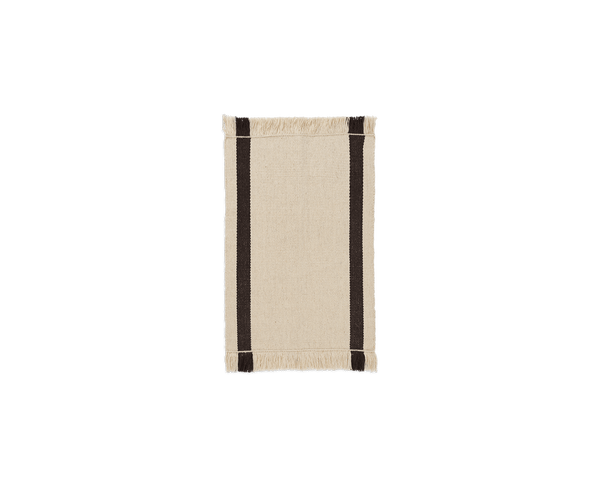 Calm Kelim Mat - Ferm Living Rugs - Off - white/Coffee - HORNE