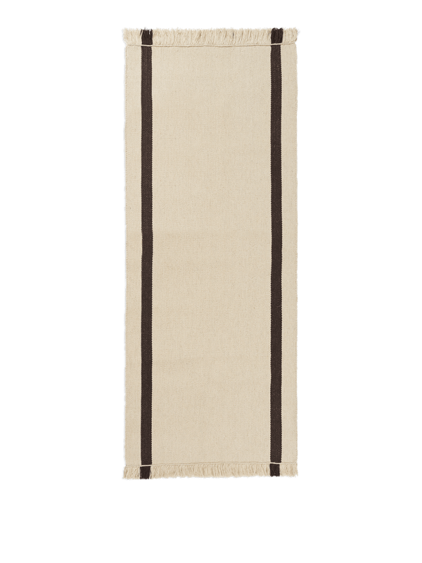 Calm Kelim Runner - Ferm Living Rugs - Off - white/Coffee - HORNE