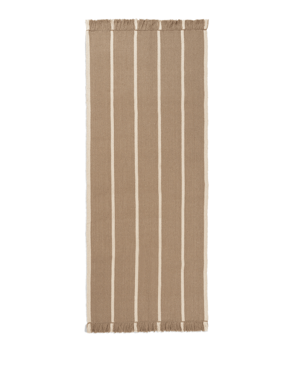 Calm Kelim Runner - Ferm Living Rugs - Dark Sand/Off - white - HORNE