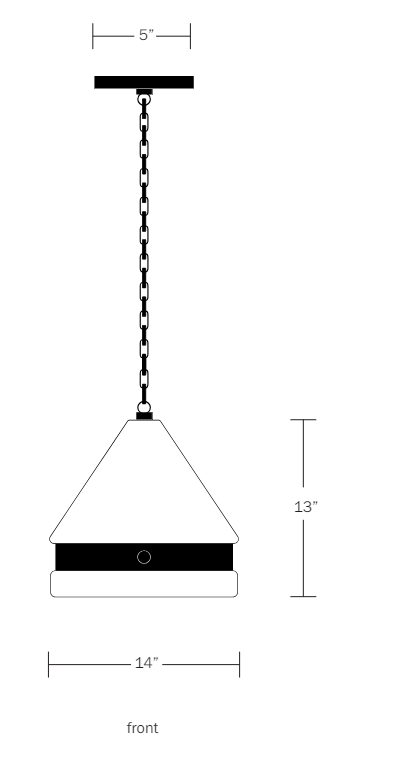 Cardinal Slab Pendant Large - Workstead - Ceiling Lights - Matte Black Enamel - 24