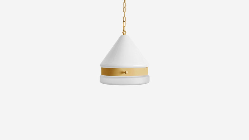 Cardinal Slab Pendant Large - Workstead - Ceiling Lights - Matte Black Enamel - 24
